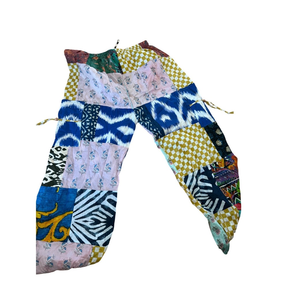 NWT Patchwork hippie boho lightweight jogger pant… - image 7